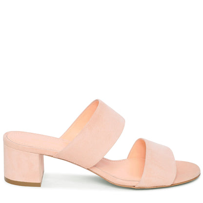 Suede 40mm Double Strap Sandal - Rosa