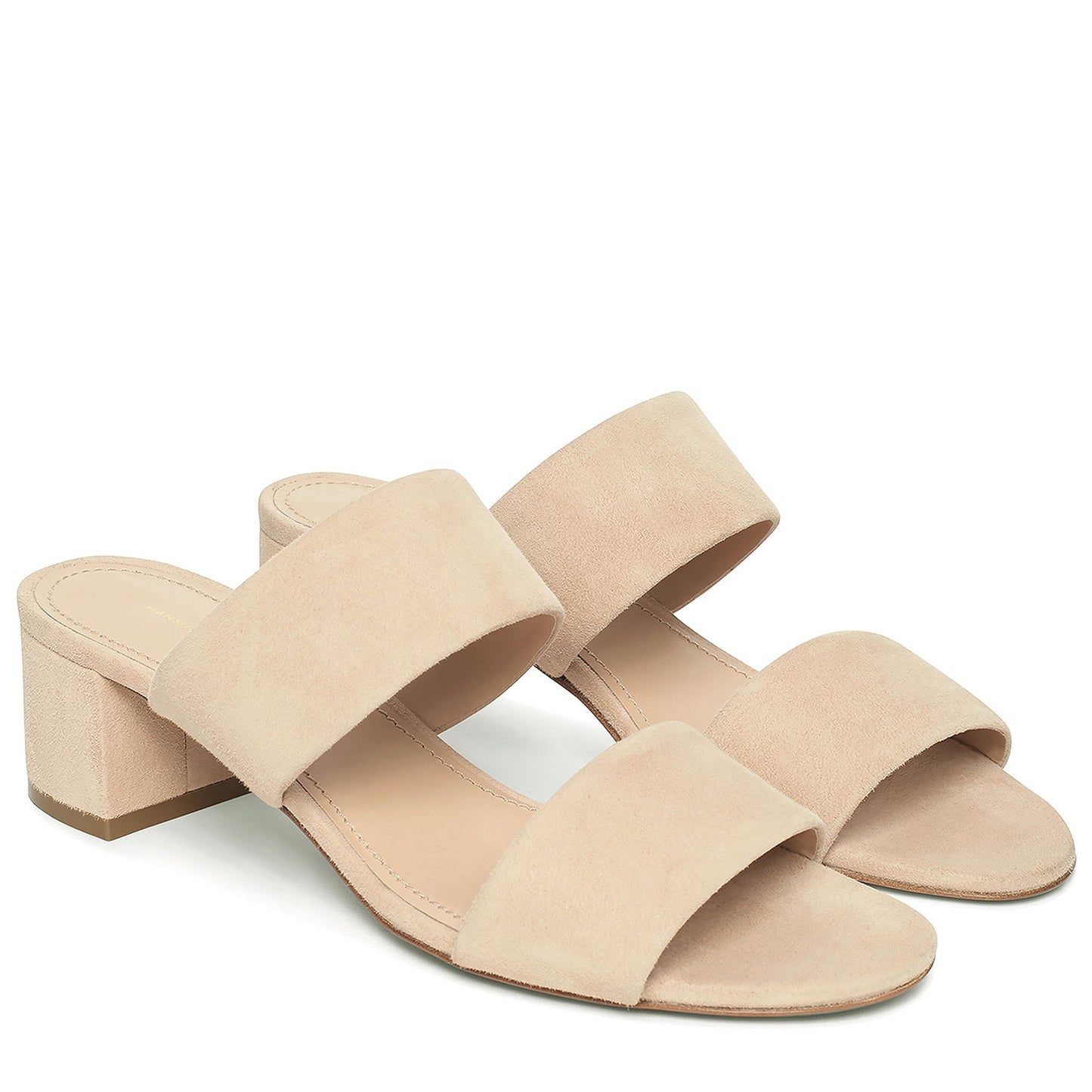 Suede 40mm Double Strap Sandal - Sand - Mansur Gavriel. Designed in NYC, made in Italy.