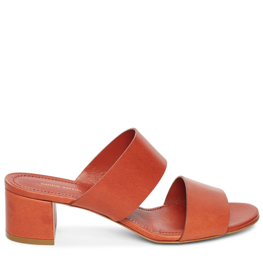 Vegetable Tanned 40mm Double Strap Sandal - Brandy