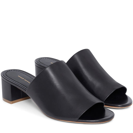 Lamb 40mm Mule - Black - Mansur Gavriel. Designed in NYC, made in Italy.