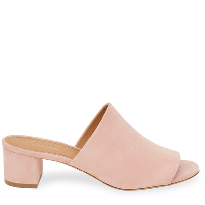 Suede 40mm Mule - Rosa
