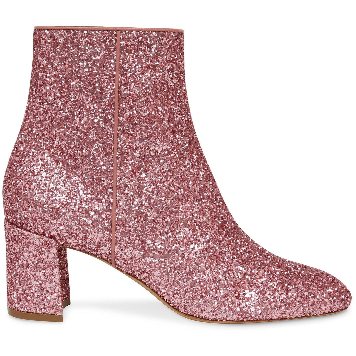 Glitter 65mm Ankle Boot - Blush