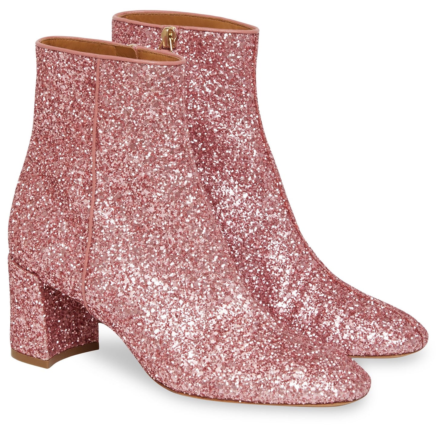 Glitter 65mm Ankle Boot - Blush