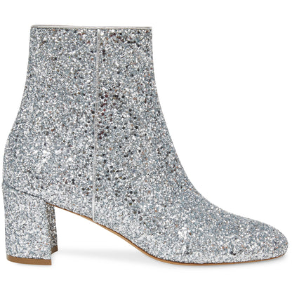 Glitter 65MM Ankle Boot - Silver