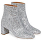 Glitter 65MM Ankle Boot - Silver