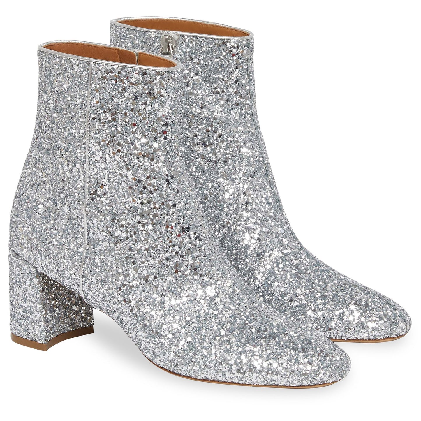 Glitter 65MM Ankle Boot - Silver