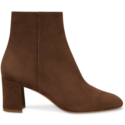 Suede 65MM Ankle Boot - Chocolate