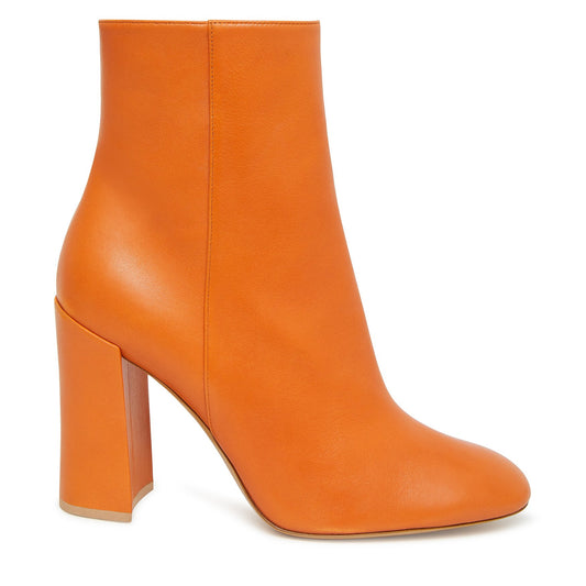 Italian lamb leather yellow 95mm ankle boot.