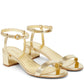 Lamb Ankle Strap Sandal - Gold - Mansur Gavriel. Designed in NYC, made in Italy.