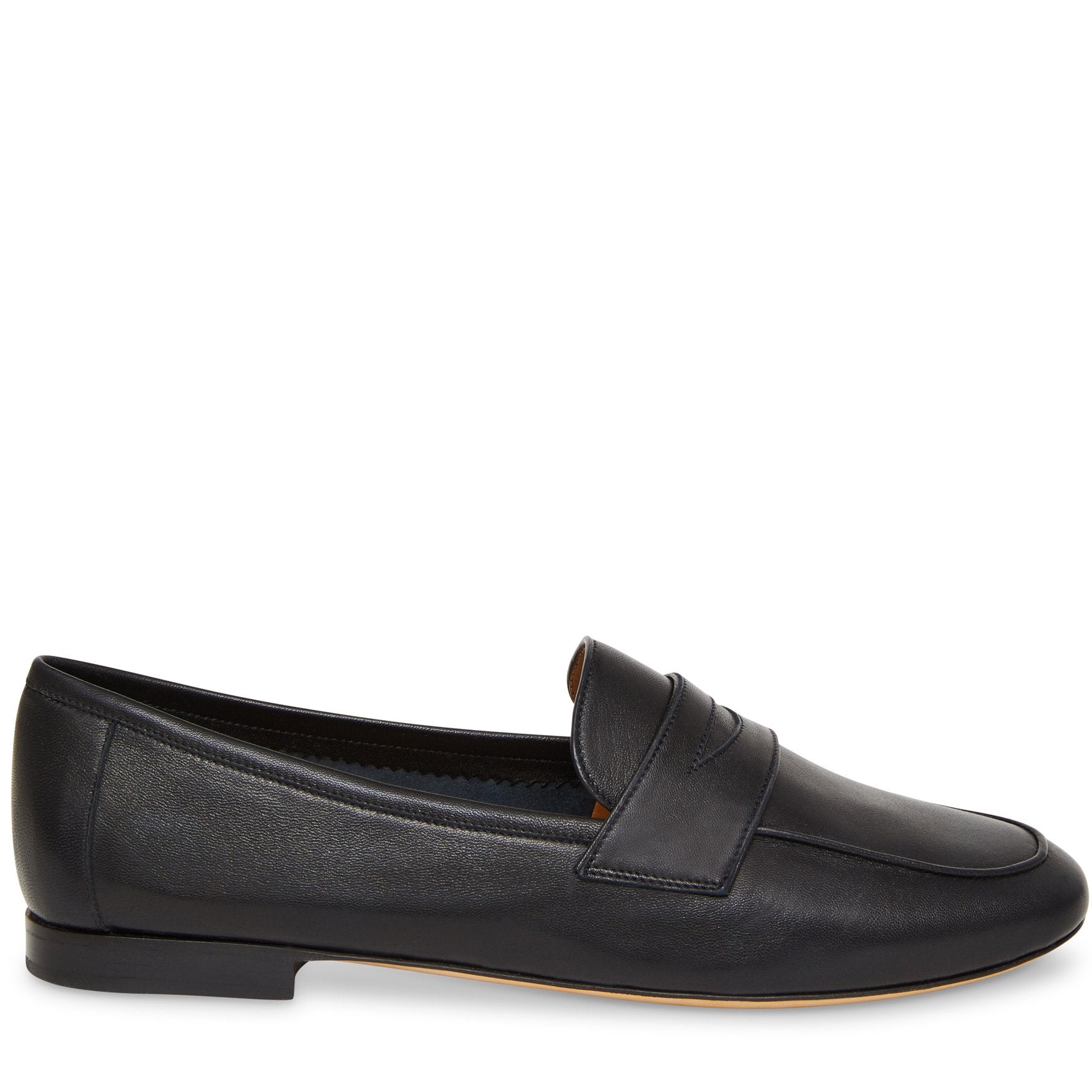 Italian lambskin leather black classic loafer with lambskin leather insole.