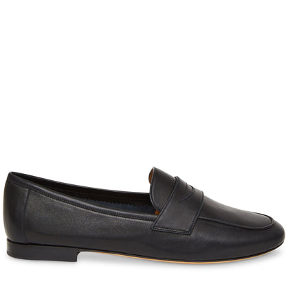 Italian lambskin leather black classic loafer with lambskin leather insole.