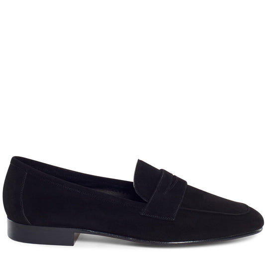 Suede Classic Loafer - Black