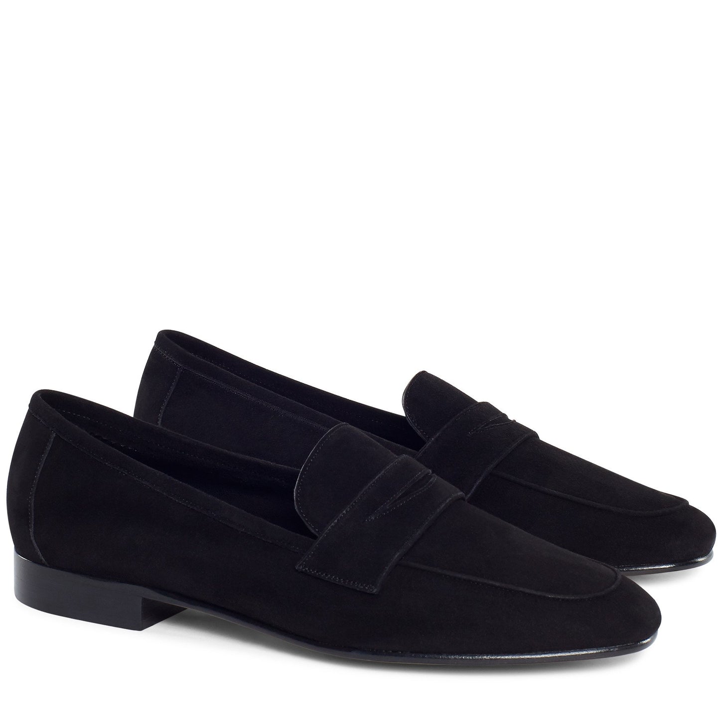 Suede Classic Loafer - Black - Mansur Gavriel. Designed in NYC, made in Italy.