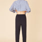 Crepe Elastic Pant - Blu - Mansur Gavriel. Designed in NYC, made in Italy.