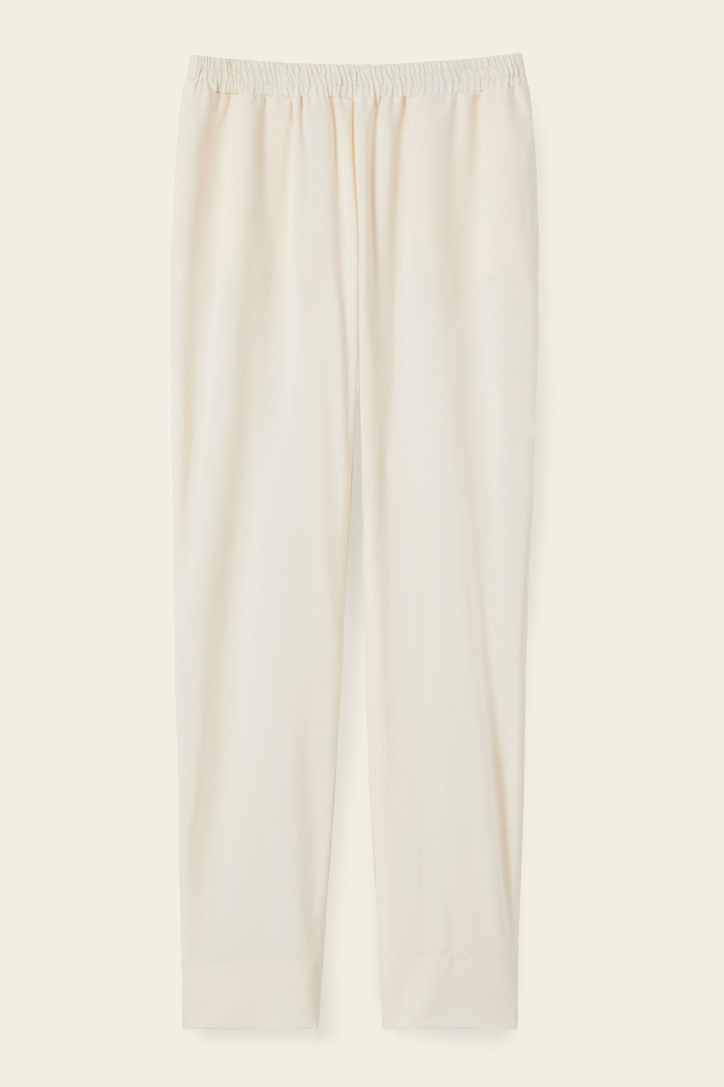 Silk Elastic Pant - Cream - Mansur Gavriel. Designed in NYC, made in Italy.