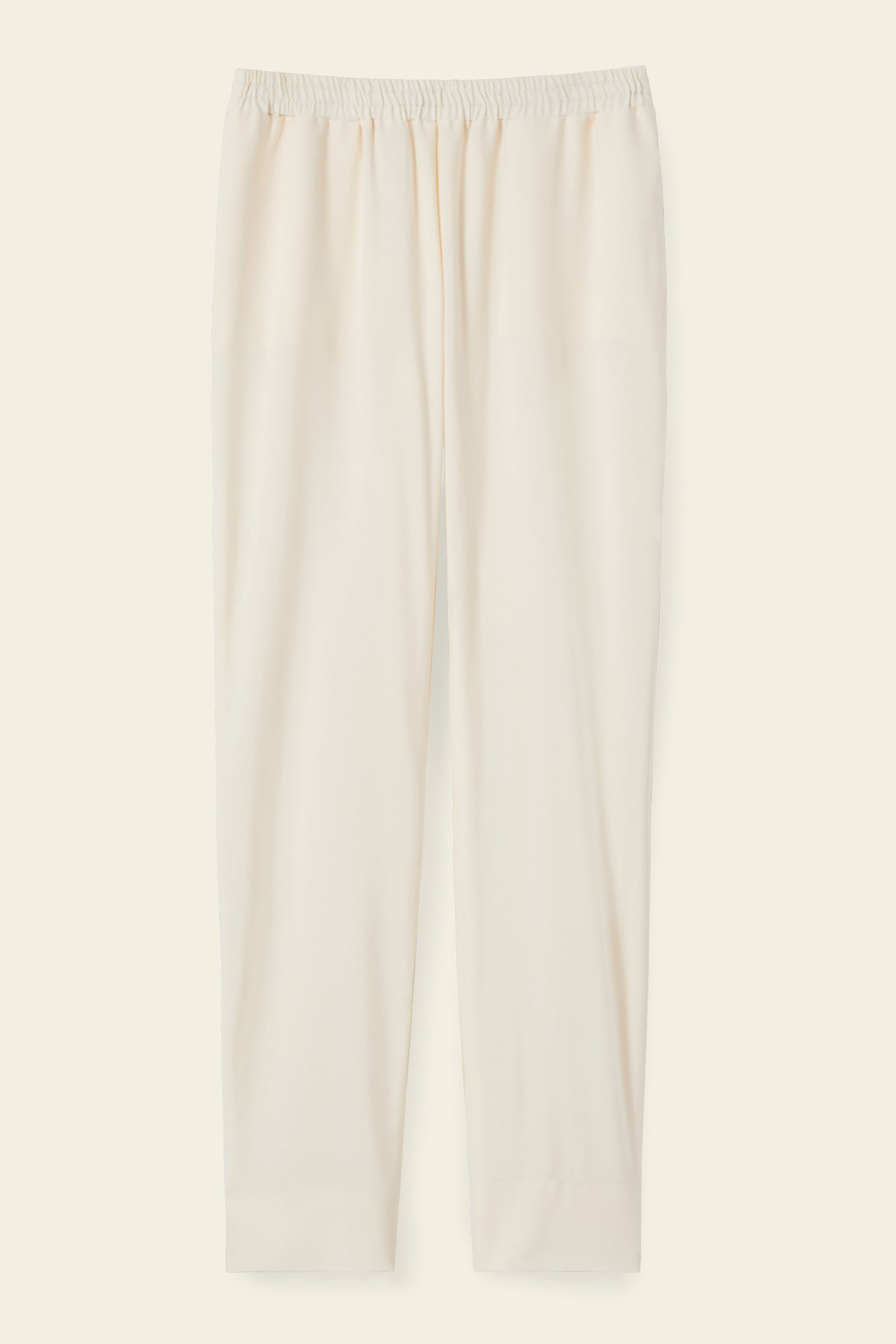 Silk Elastic Pant - Cream - Mansur Gavriel. Designed in NYC, made in Italy.