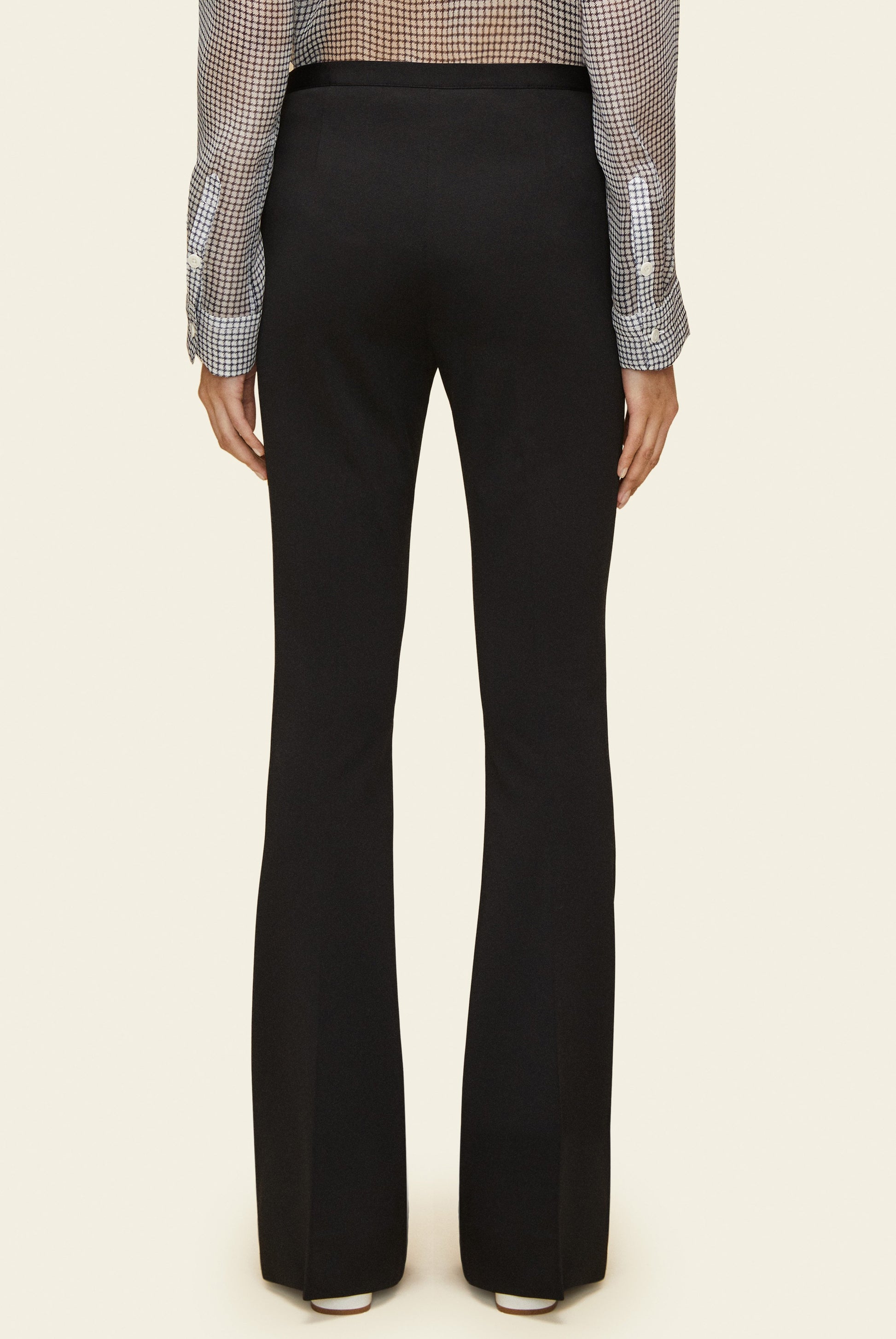Jersey Viscose Flare Pant - Black - Mansur Gavriel. Designed in NYC, made in Italy.