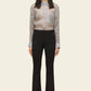 Jersey Viscose Flare Pant - Black - Mansur Gavriel. Designed in NYC, made in Italy.