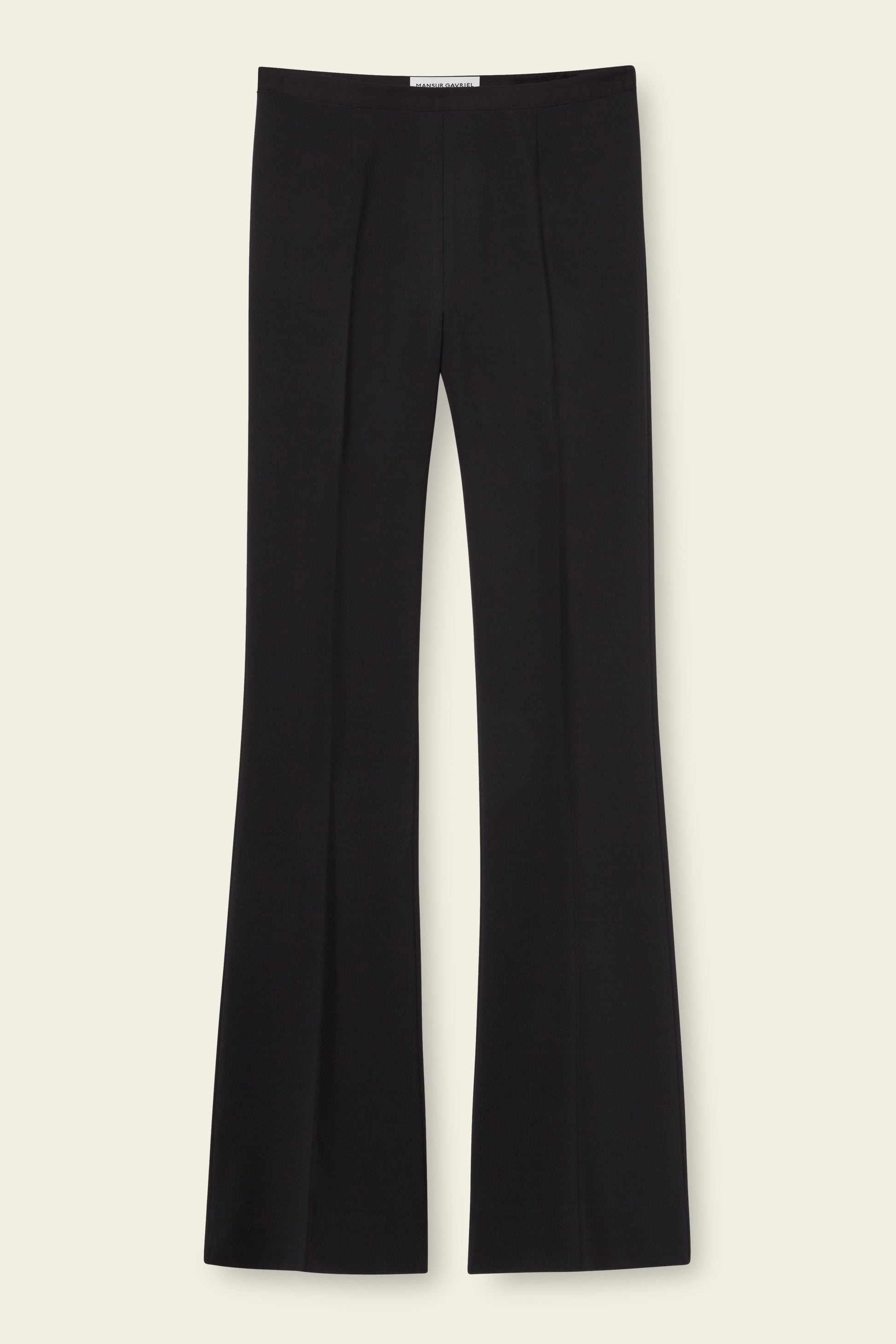 Jersey Viscose Flare Pant - Black - Mansur Gavriel. Designed in NYC, made in Italy.