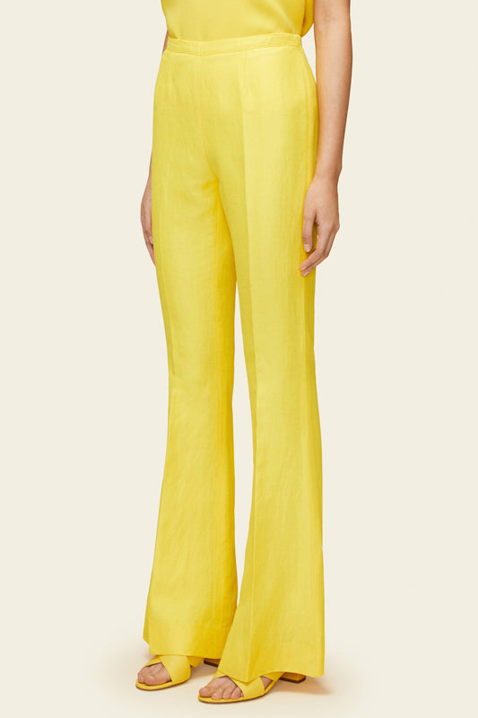 Linen Flare Pant - Sun - Mansur Gavriel. Designed in NYC, made in Italy.