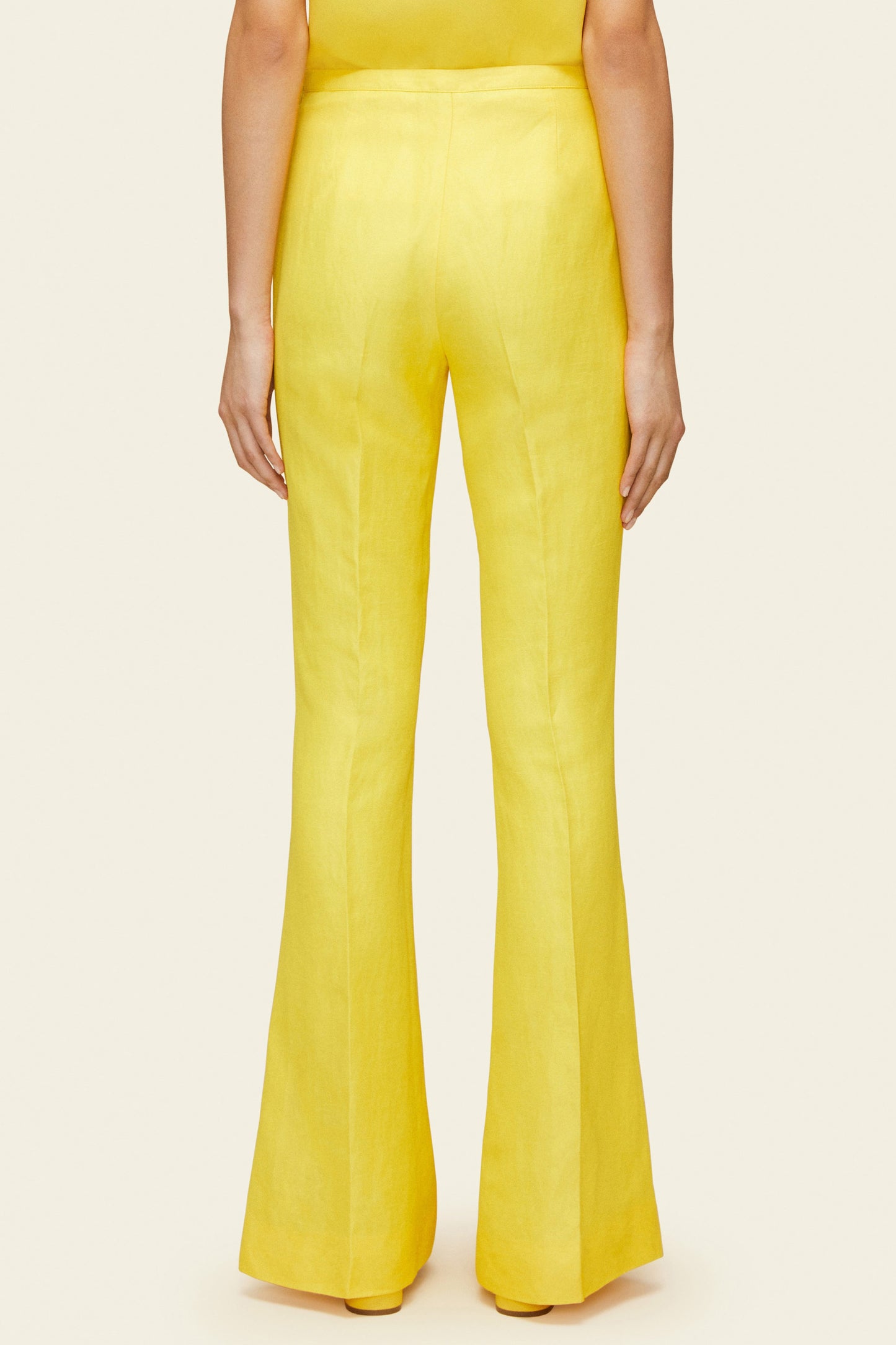 Linen Flare Pant - Sun - Mansur Gavriel. Designed in NYC, made in Italy.