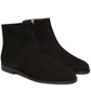 Shearling Flat Ankle Boot - Black - Mansur Gavriel. Designed in NYC, made in Italy.