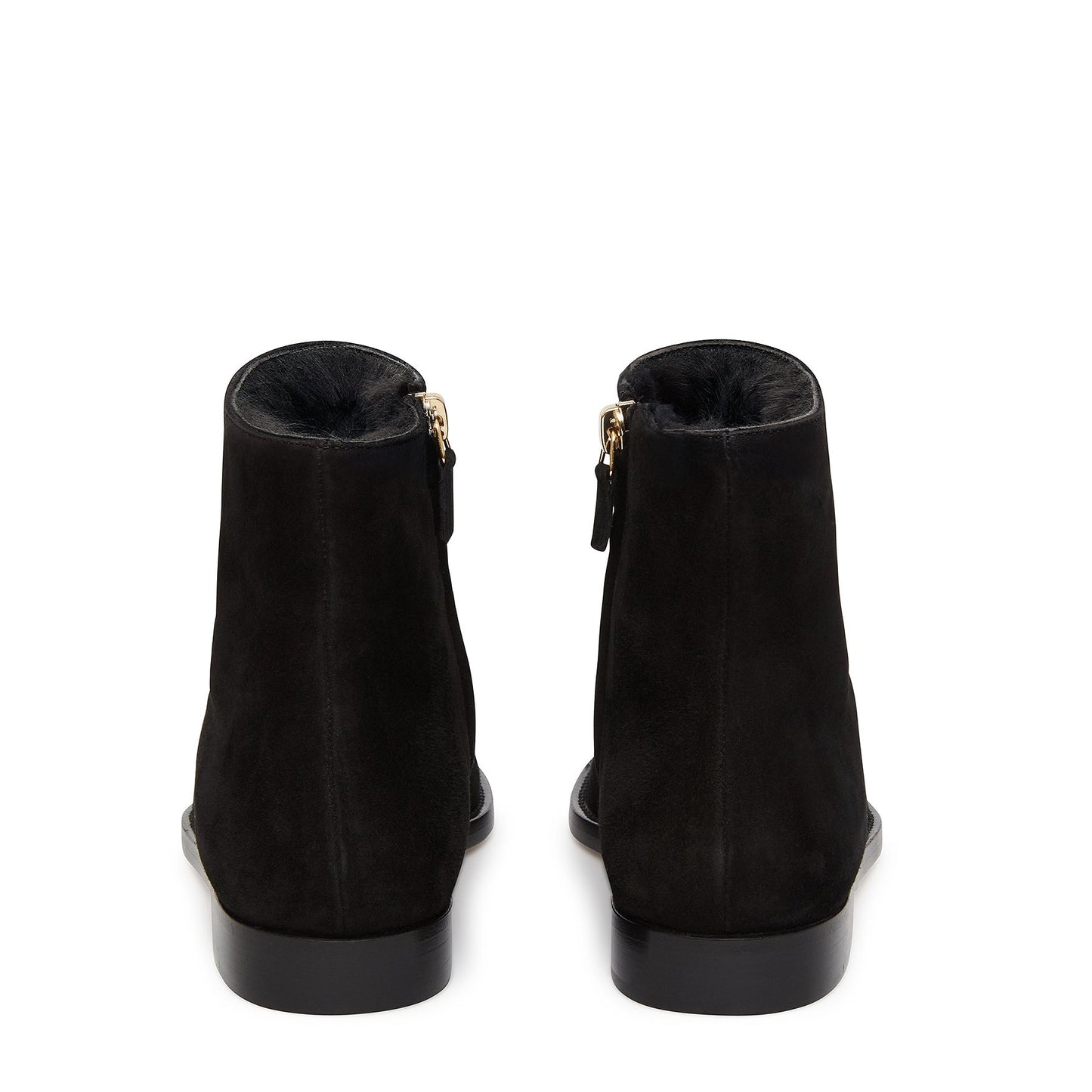 Shearling Flat Ankle Boot - Black - Mansur Gavriel. Designed in NYC, made in Italy.