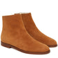 Shearling Flat Ankle Boot - Cammello - Mansur Gavriel. Designed in NYC, made in Italy.