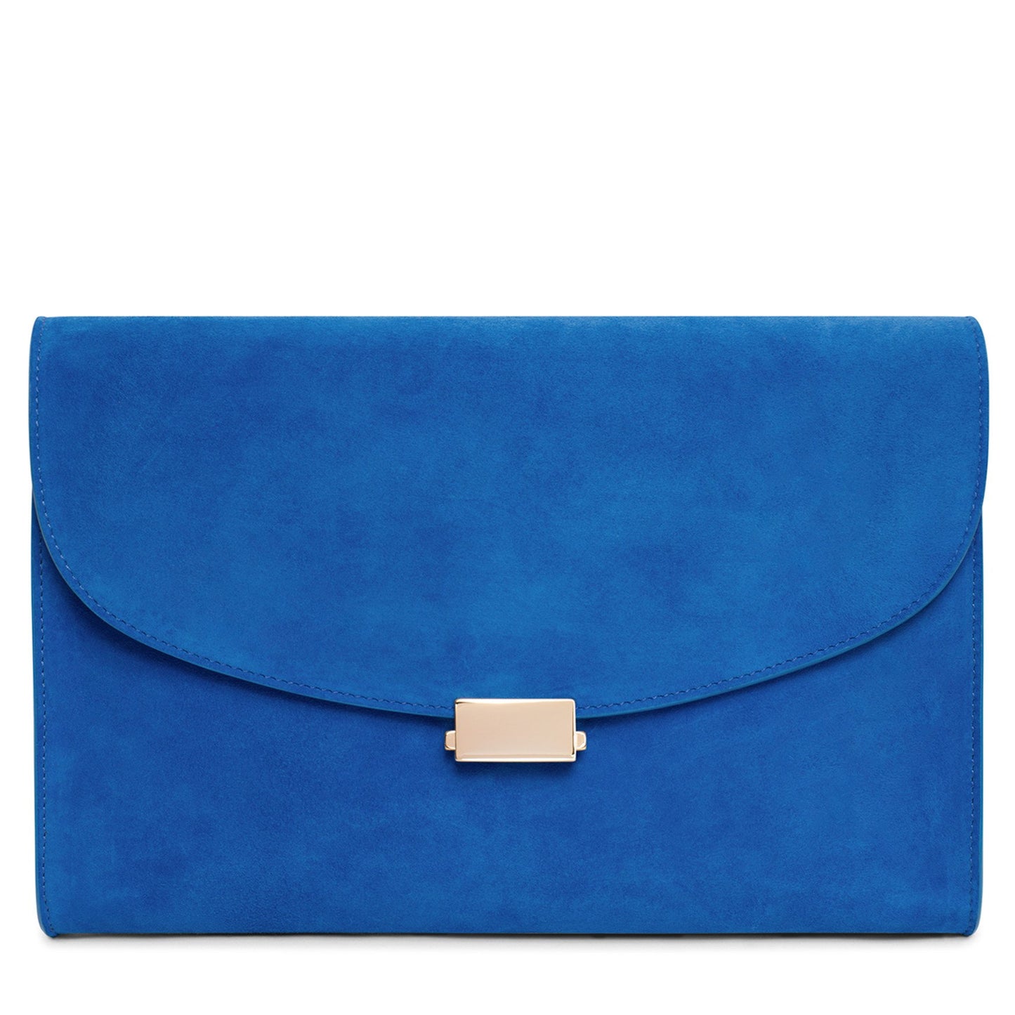 Suede Flat Clutch - Royal