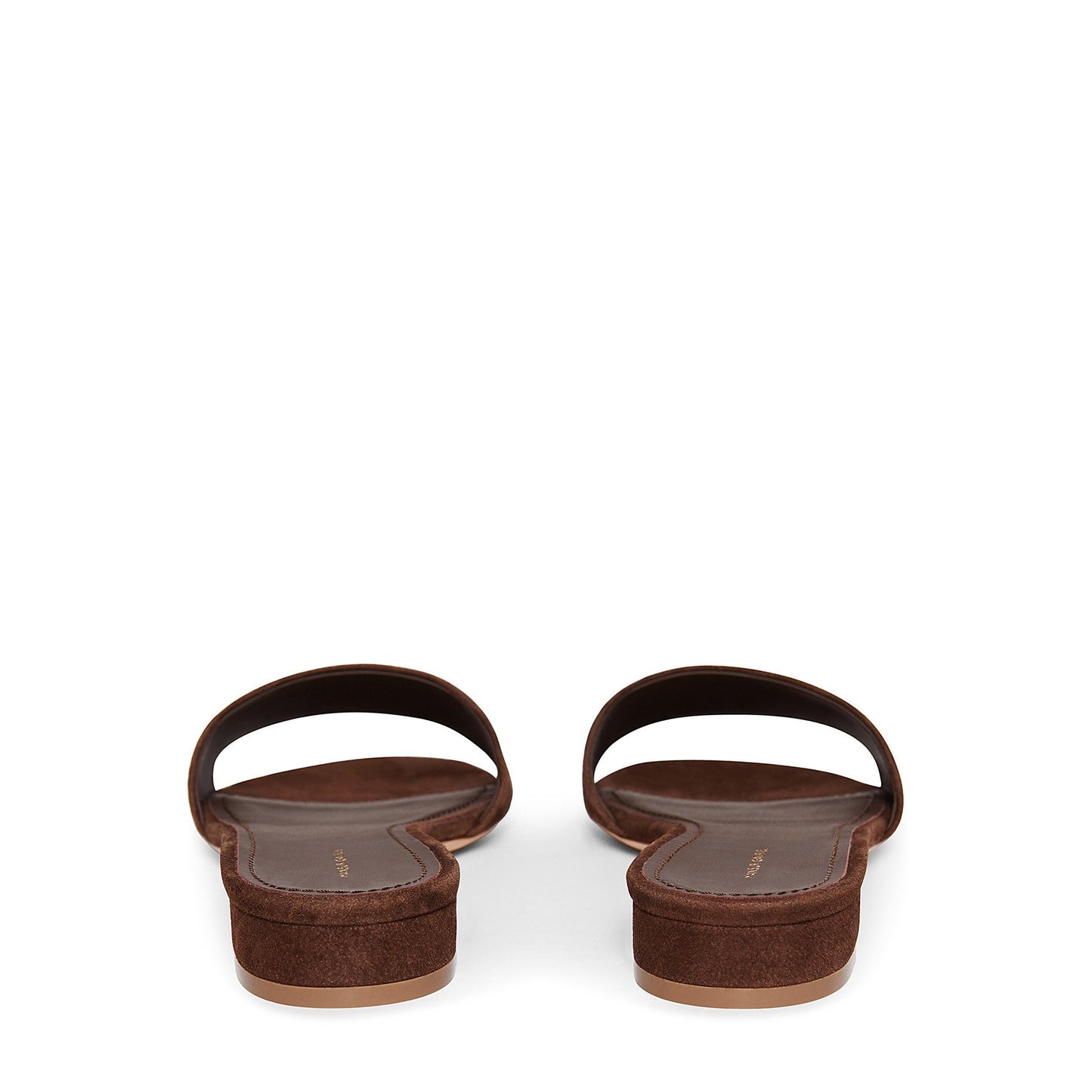 Suede Flat Single Strap Sandal - Chocolate - Mansur Gavriel. Designed in NYC, made in Italy.