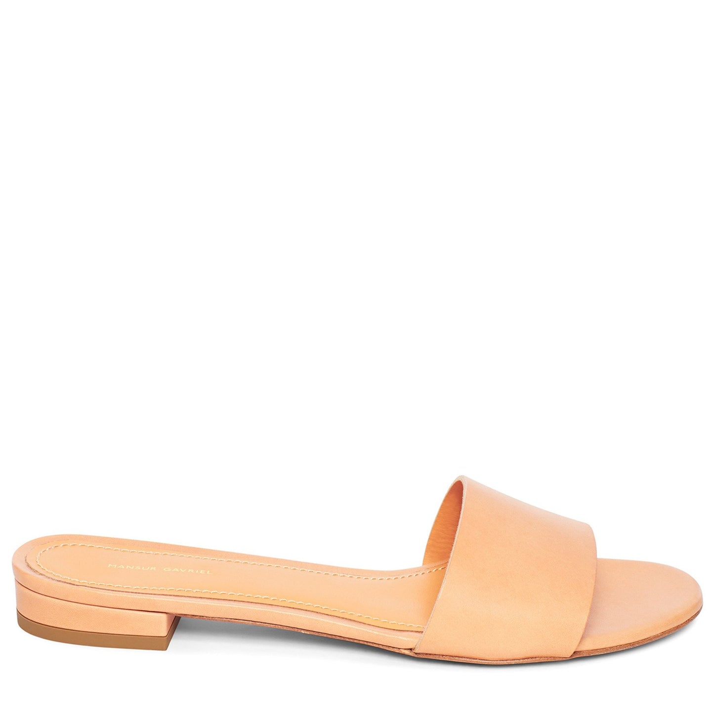 Vegetable Tanned Flat Single Strap Sandal - Cammello