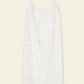 Floral Embellished Silk Slip Dress - Cream
