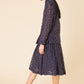 Floral Embroidered Linen Long Sleeve Button Down - Blu