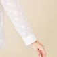 Floral Embroidered Linen Long Sleeve Button Down - White