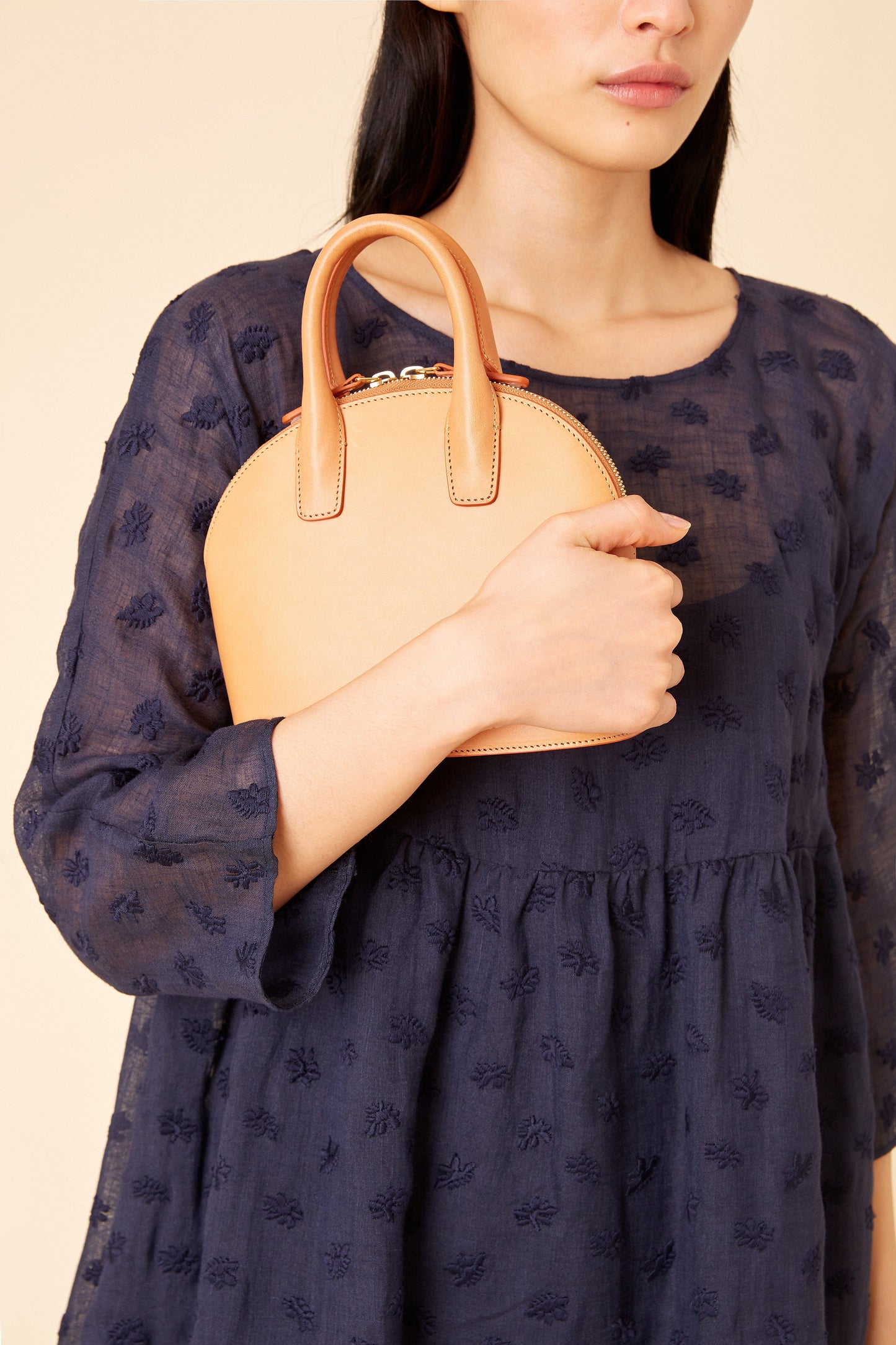 Floral Embroidered Linen Tiered Dress - Blu