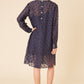 Floral Embroidered Linen Tunic Dress - Blu