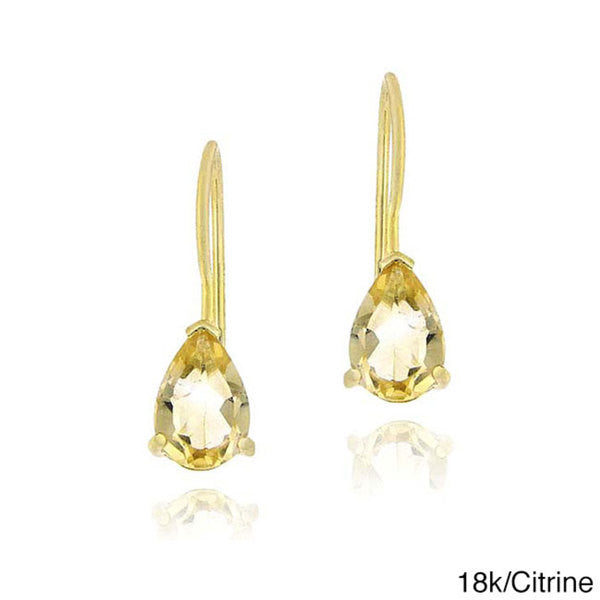 Glitzy Rocks 1 2/3ct TGW Gemstone Teardrop Earrings