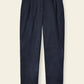 Linen Blend High Waisted Pant - Blu