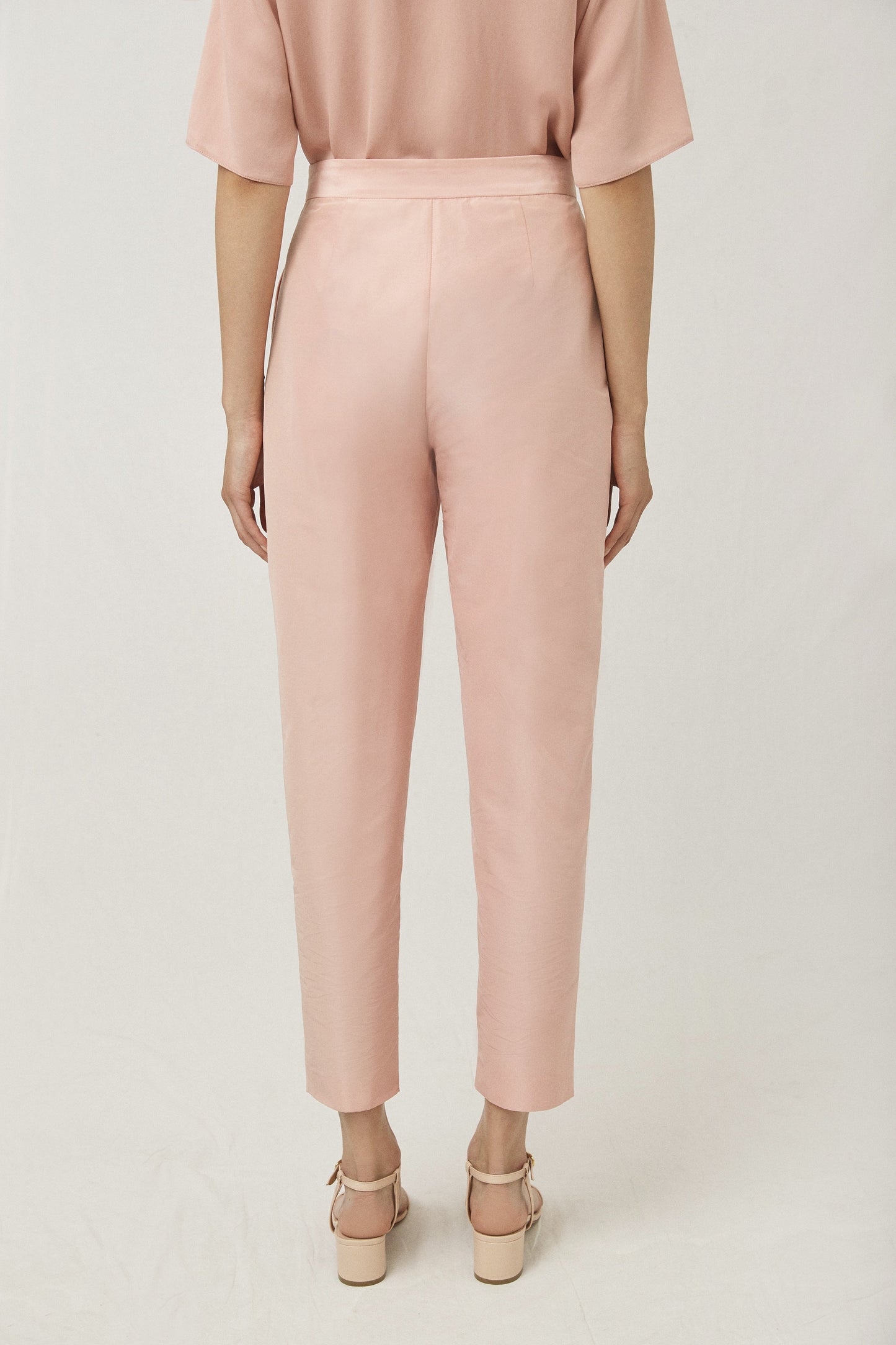 Taffeta High Waisted Pant - Blush