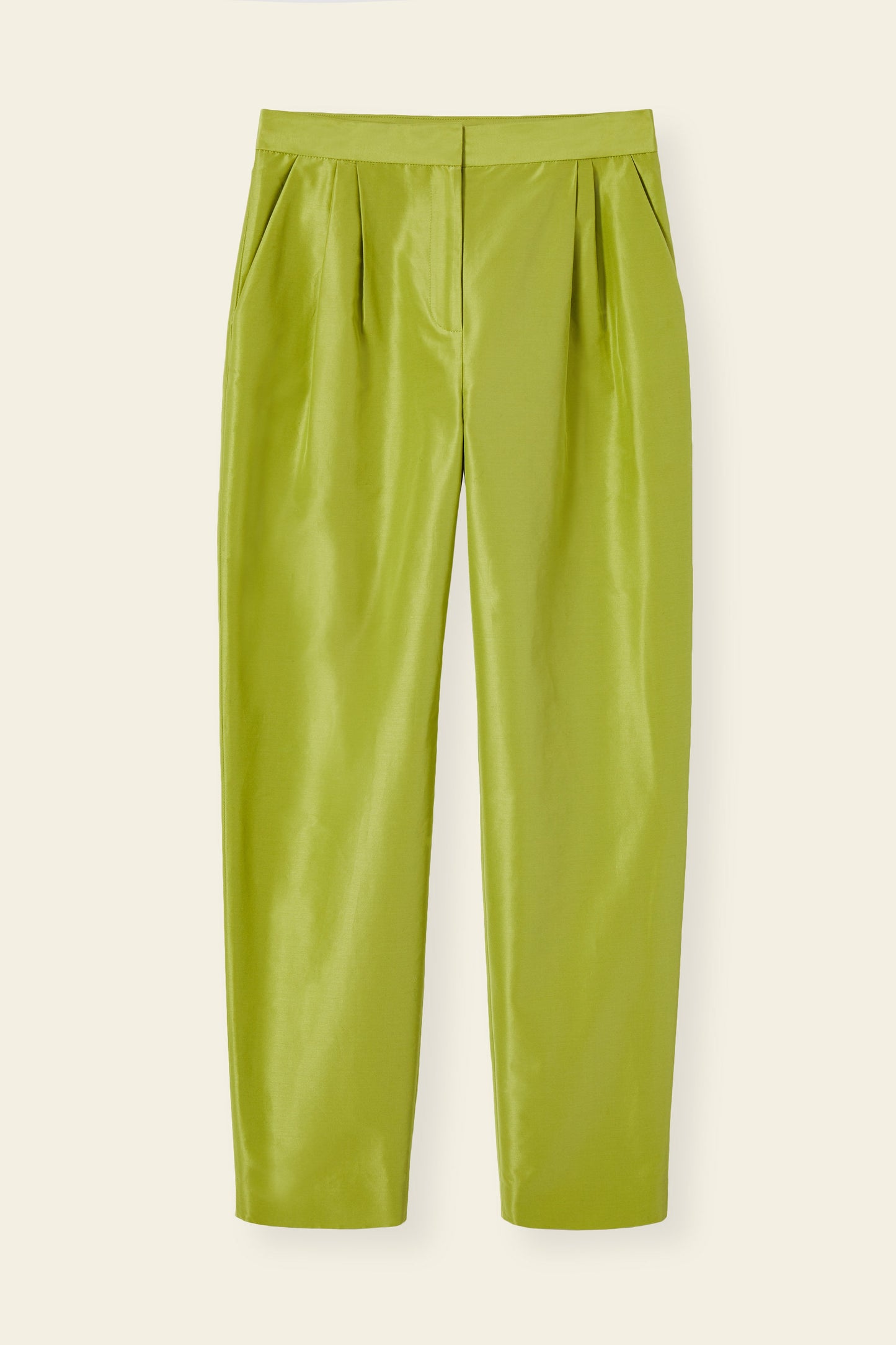 Taffeta High Waisted Pant - Green