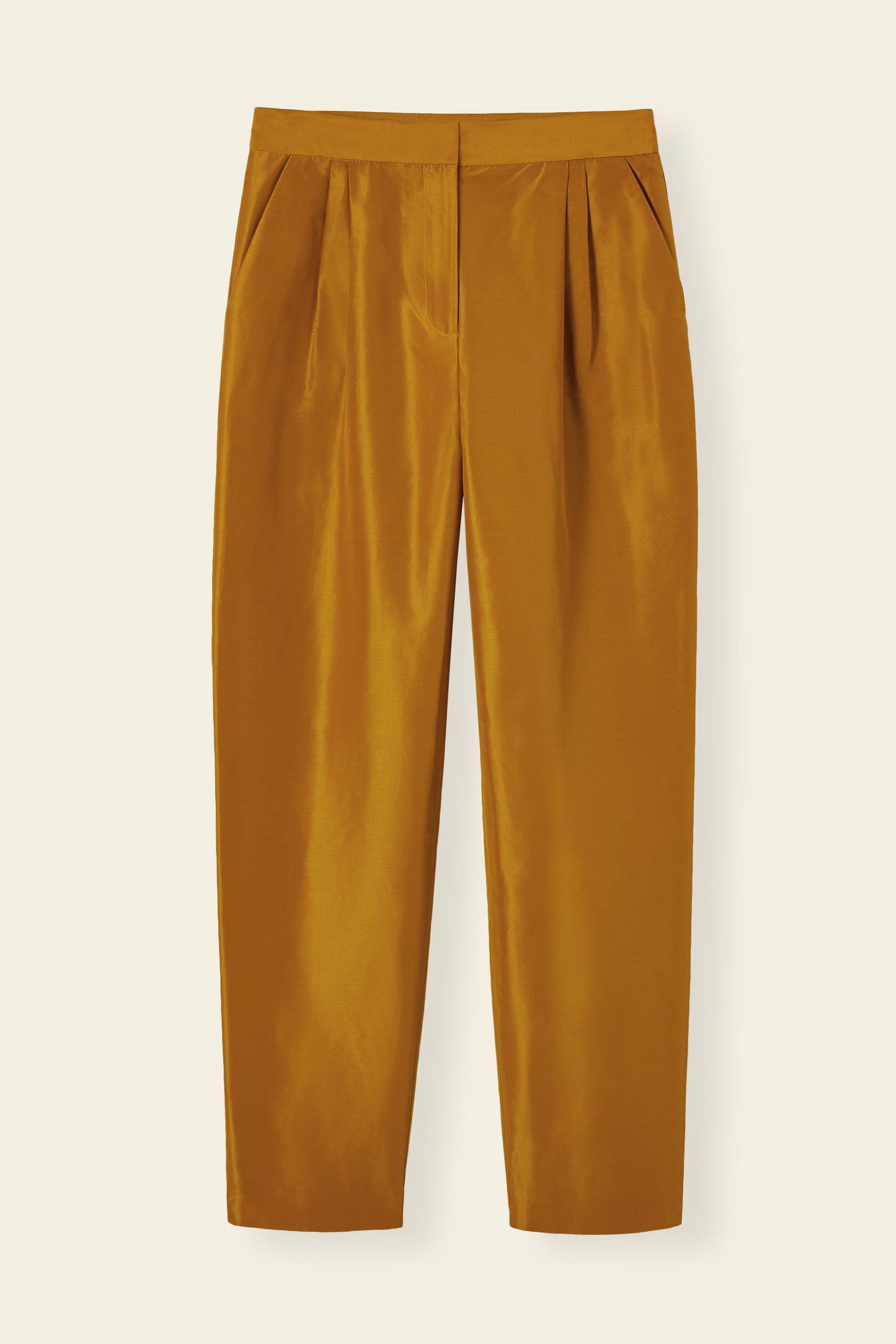 Taffeta High Waisted Pant - Mustard