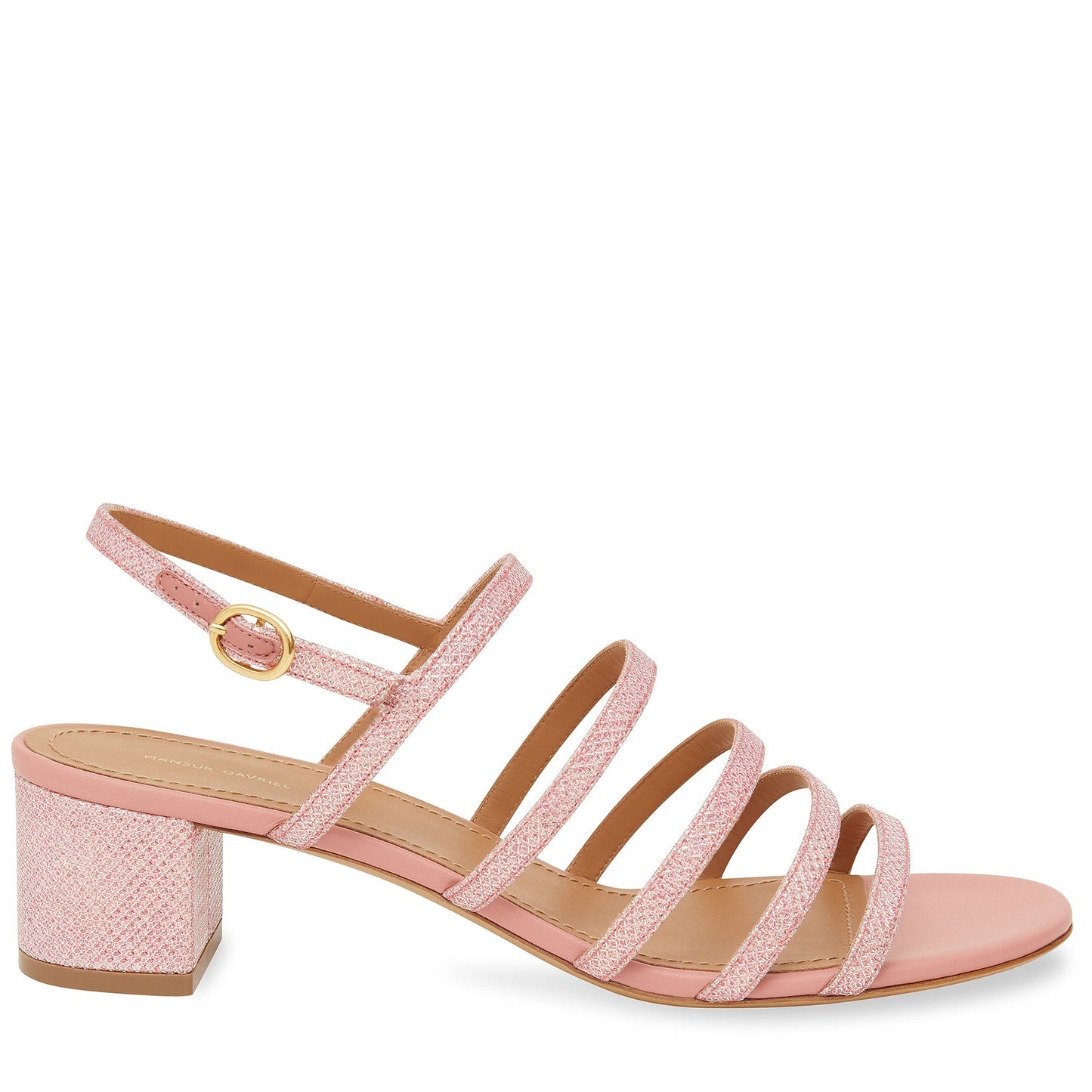 Glitter Multi Strap Slingback - Blush