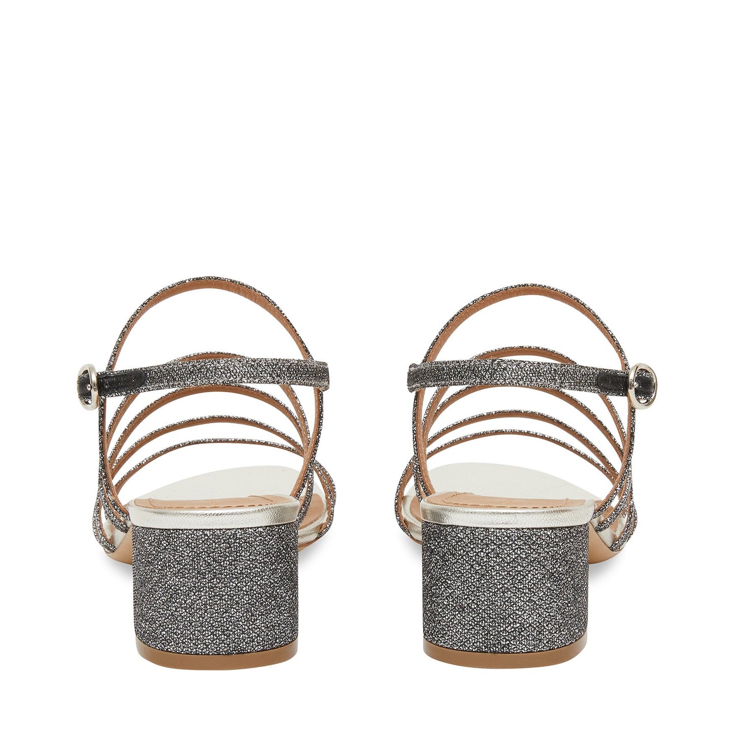 Glitter Multi Strap Slingback - Silver