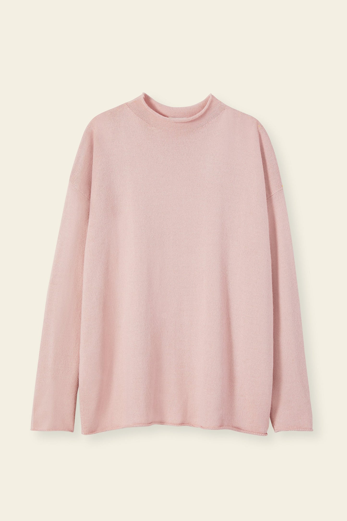 Alpaca Silk Oversized Funnel Neck - Rosa
