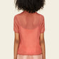 Mohair Short Sleeve Sweater - Blush - Mansur Gavriel. Designed in NYC, made in Italy.