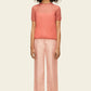 Mohair Short Sleeve Sweater - Blush - Mansur Gavriel. Designed in NYC, made in Italy.