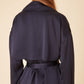 Silk Charmeuse Flowy Trench - Blu