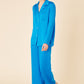 Silk Charmeuse Pajama Shirt - Royal