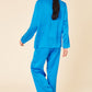 Silk Charmeuse Pajama Shirt - Royal