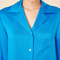 Silk Charmeuse Pajama Shirt - Royal